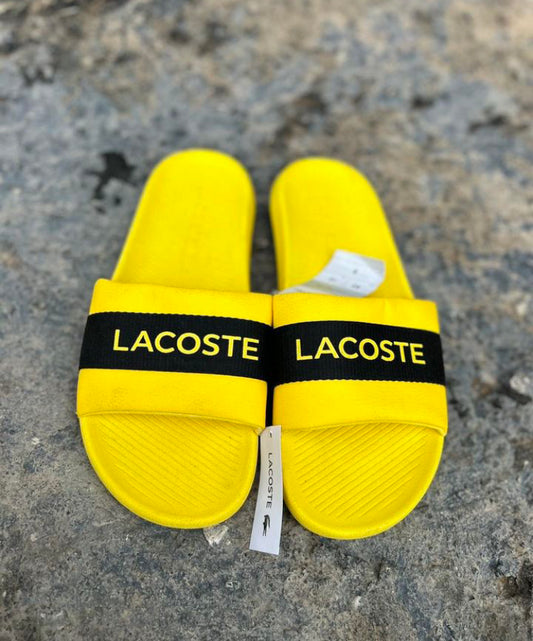Lacoste Summer Slippers Yellow