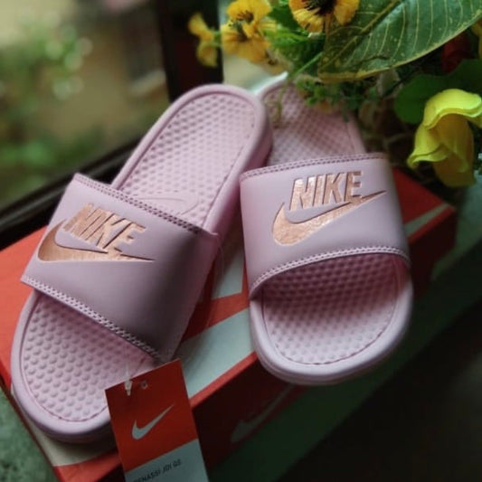 Nike Summer Slippers Ροζ- Χρυσό